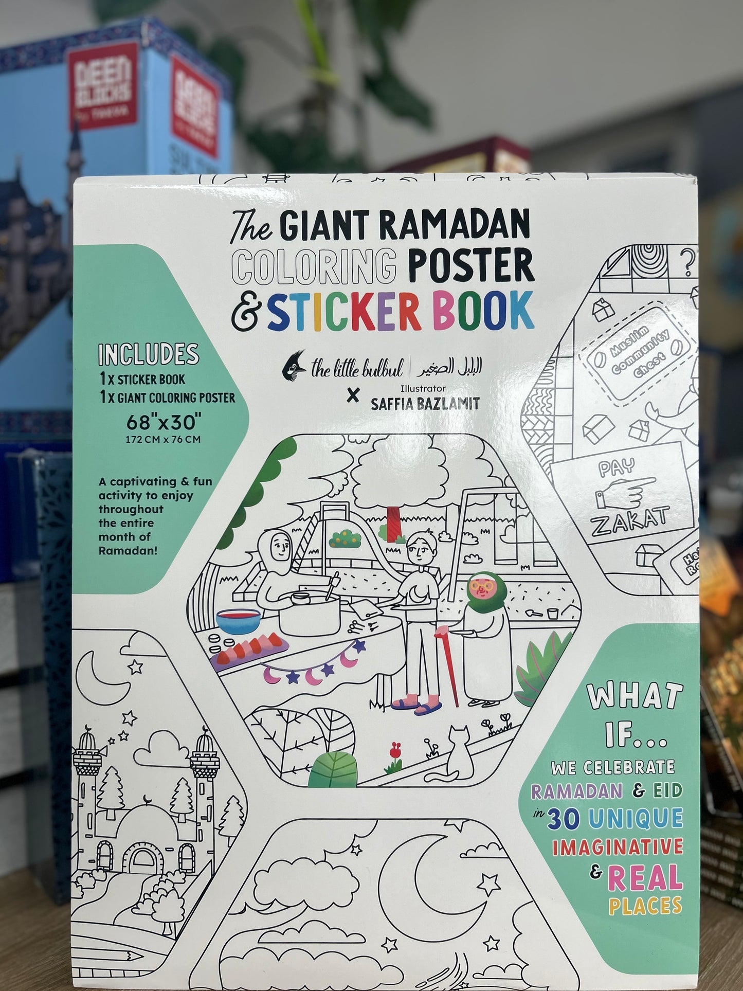 The Giant Ramadan Coloring Poster and Sticker Book