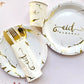 Eid Mubarak Paper Plates (White Marble) - 10 pack